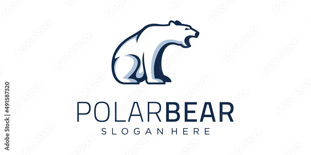 Polar Bear Animal Illustration Mascot Character Grizzly North Snow Ice Predator Vector Logo Design Polar Bear Animal Illustration Mascot Character Grizzly North Snow Ice Predator Vector Logo Design