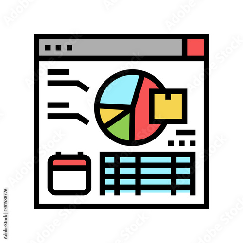 inventory forecasting report color icon vector. inventory forecasting report sign. isolated symbol illustration