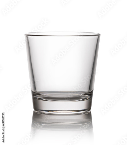 Glass on a white background