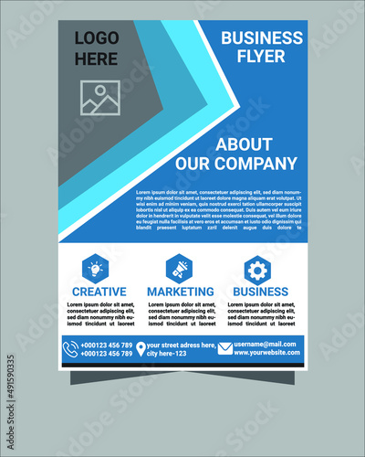 Flyer design template vector design. Layout template in A4 size.Business flyer design a4 template. Vector illustration.Corporate business flyer.