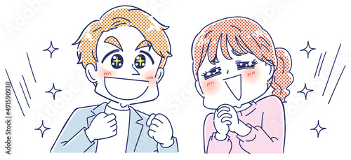 男女・夫婦・カップルの表情