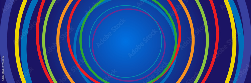 Blue color background with circles