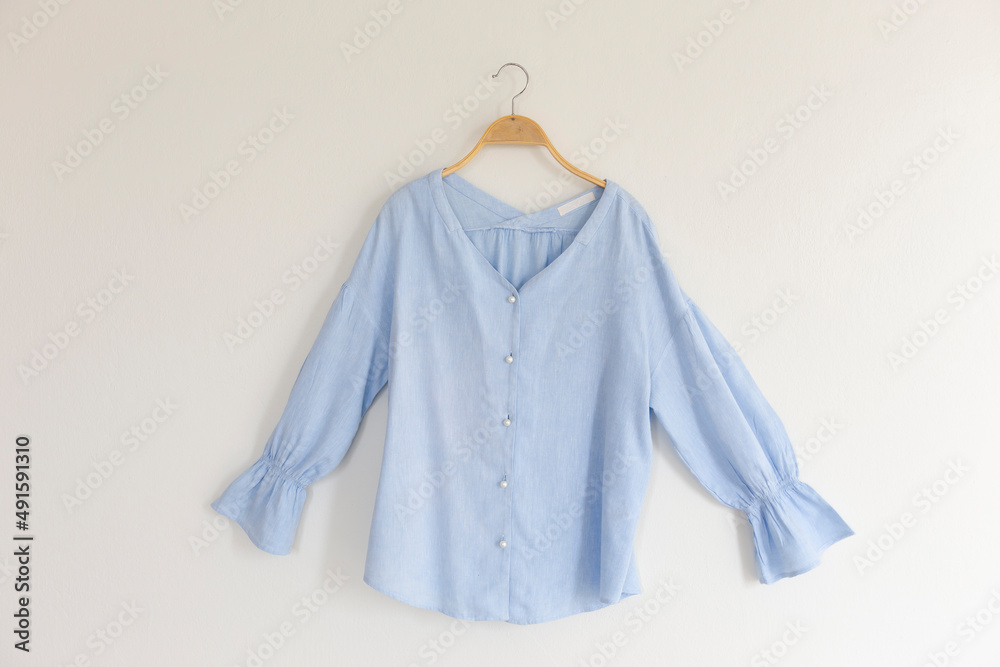 clothes hanger isolated on white.