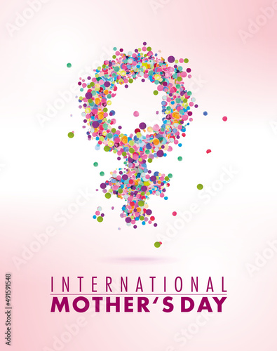 colorful Mother‘s Day poster symbol 