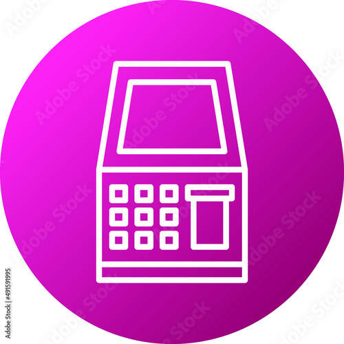 Atm Machine Icon Style