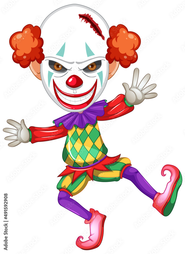 Colourful clown cartoon character Colourful clown cartoon character
