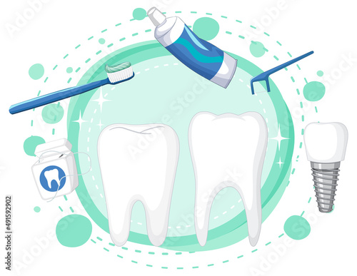 Dental cleaning equipment and big teeth