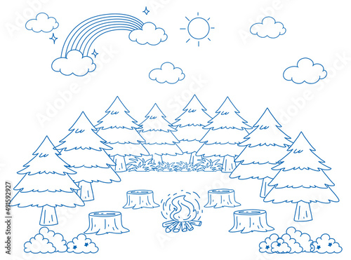 A doodle sketch design on white background