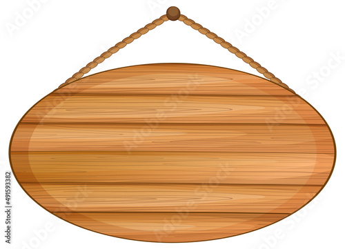 Empty wooden sign banner isolated