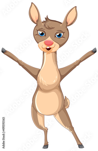 A cute deer on white background