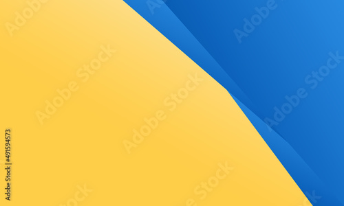 Yellow and blue vector banner.   Geometric blue and yellow stylish vector banner.  