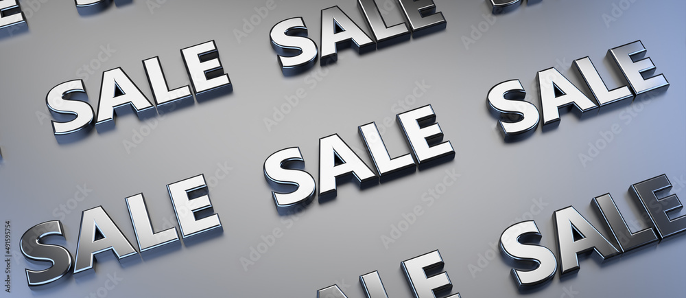 sale percent symbol in front of background - 3D Illustration sale percent symbol in front of background - 3D Illustration