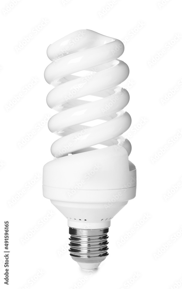 New fluorescent light bulb isolated on white New fluorescent light bulb isolated on white
