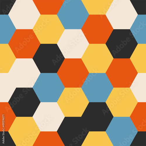 Trendy minimalist seamless pattern with abstract creative geometric composition