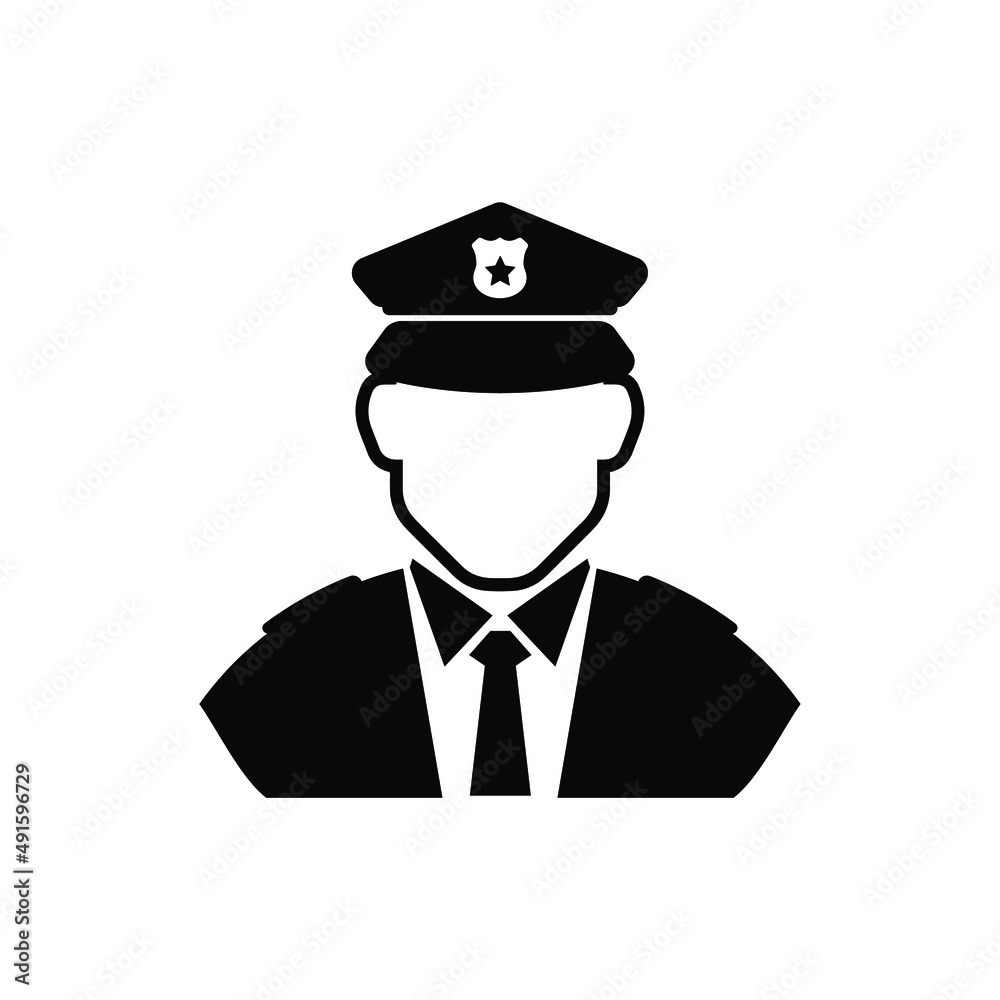 police icon on white background	