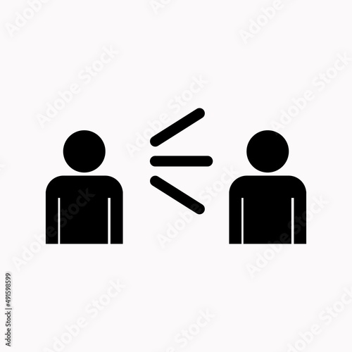 Vector icon for sexual harassment. High quality black style vector icons