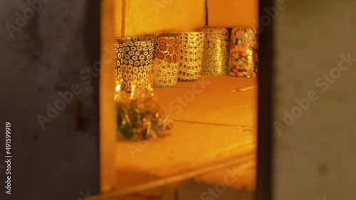 oven with Murano glasses with mosaic