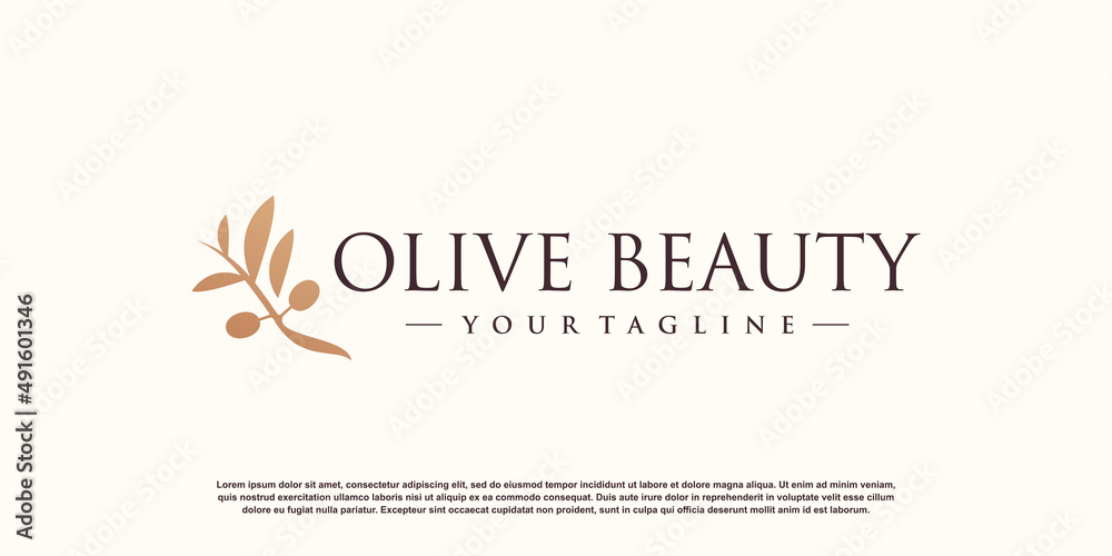 Olive logo design vector with modern concept Premium Vector Olive logo design vector with modern concept Premium Vector