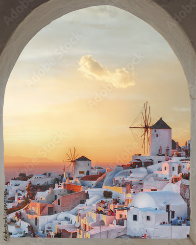 Sunset in Oia, Santorini Island, Greece