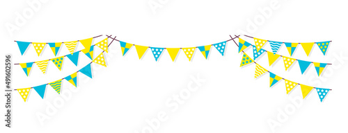 Bunting garland (pennant flags) decoration illustration