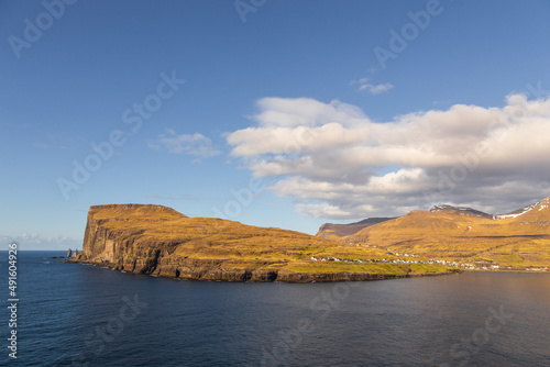 Small village Eidi , Faroe Islands, Denmark.