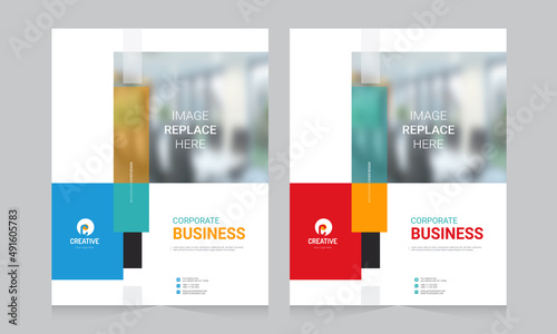 Cover design for annual report and business catalog, magazine, flyer or booklet. Brochure template layout. A4 cover vector EPS-10
