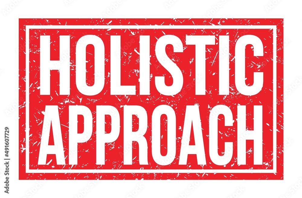 HOLISTIC APPROACH, words on red rectangle stamp sign HOLISTIC APPROACH, words on red rectangle stamp sign