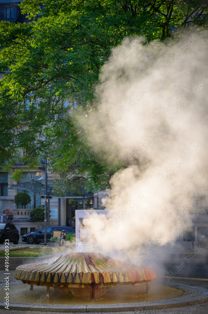 View of the Famous Hot Spring, Wiesbaden - Germany