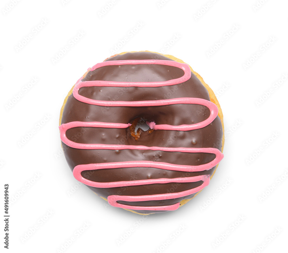 Delicious donut on white background Delicious donut on white background