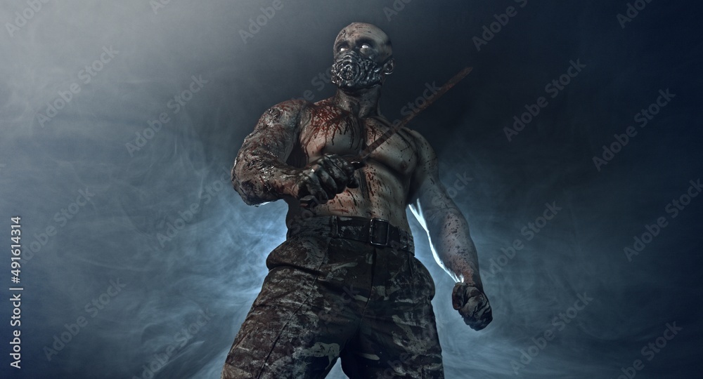 Naklejka premium zombie killer, apocalypse, war