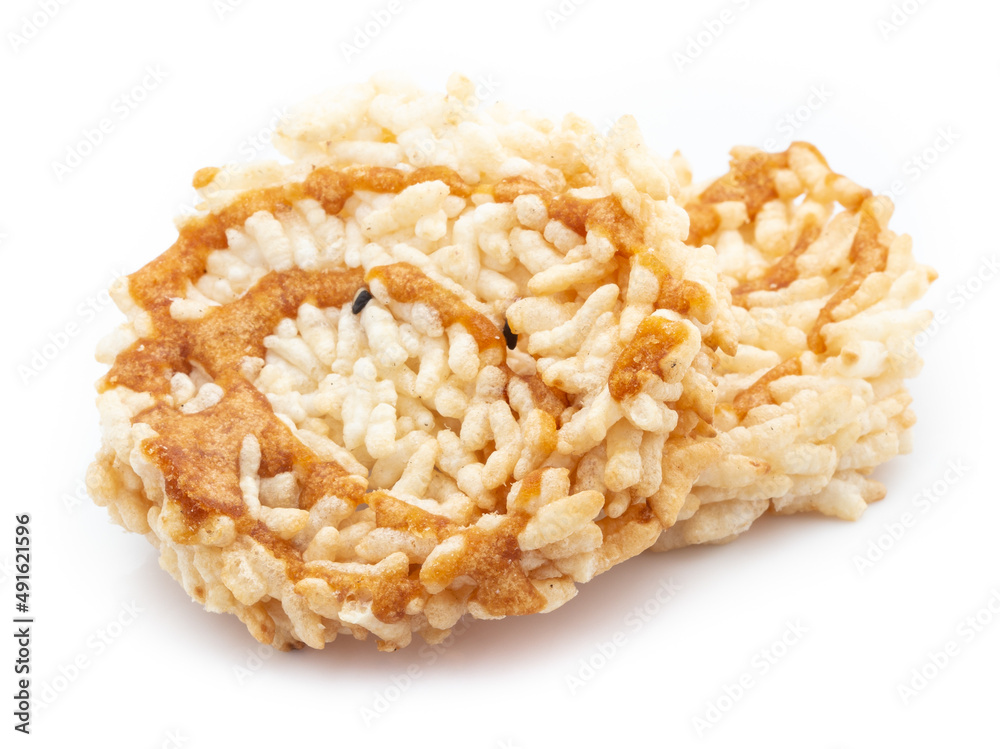 rice cracker isolated on white background rice cracker isolated on white background