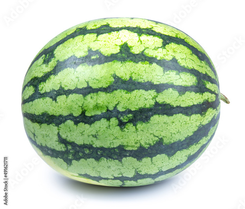 yellow watermelon fruit isolated on white background