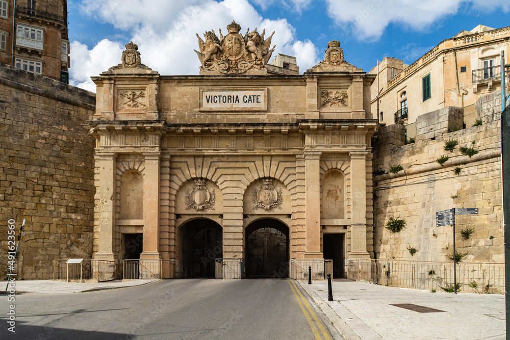 Victoria Gate is one the two remaining gates into the city of Valletta, Malta. It is the only fortified gate and was built by the British in 1885.