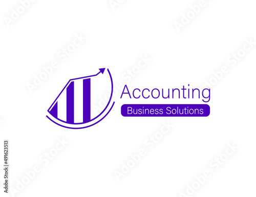 accounting business solutions logo vector illustration 