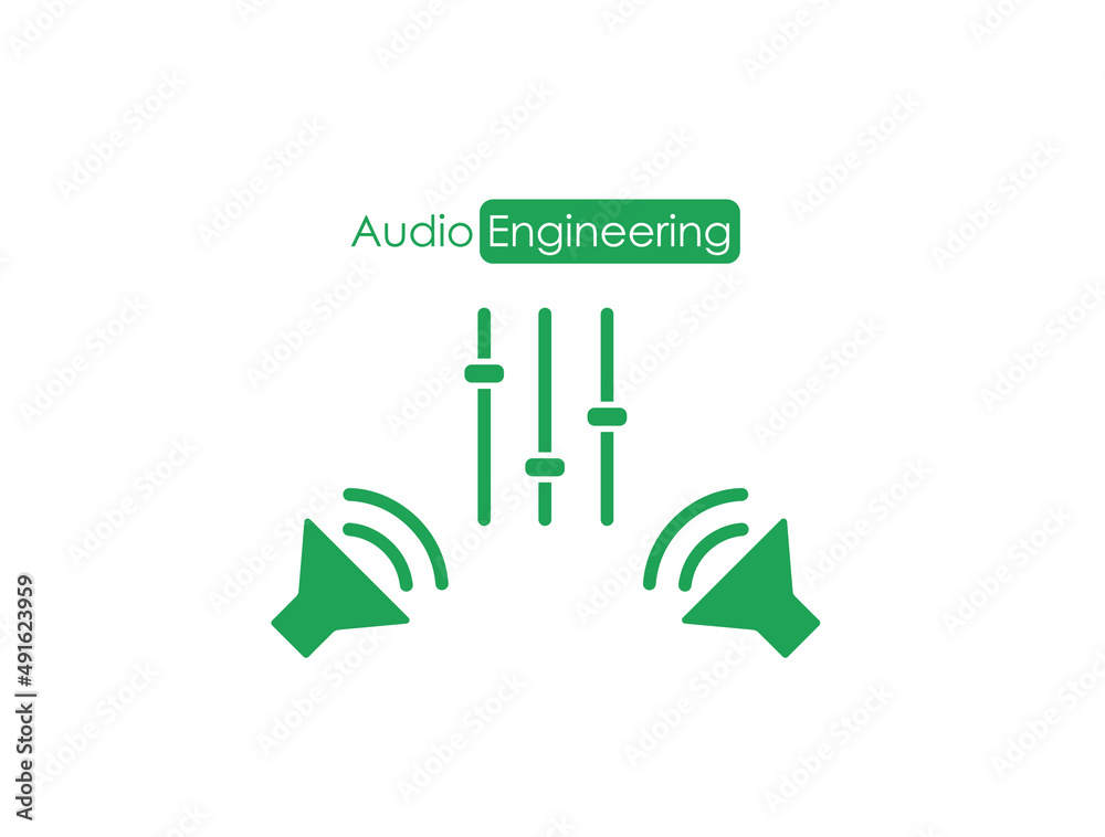audio engineering icon, logo vector illustration audio engineering icon, logo vector illustration