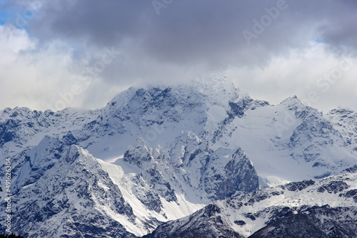 Snowy mountains around Arkhyz © Logvinov53