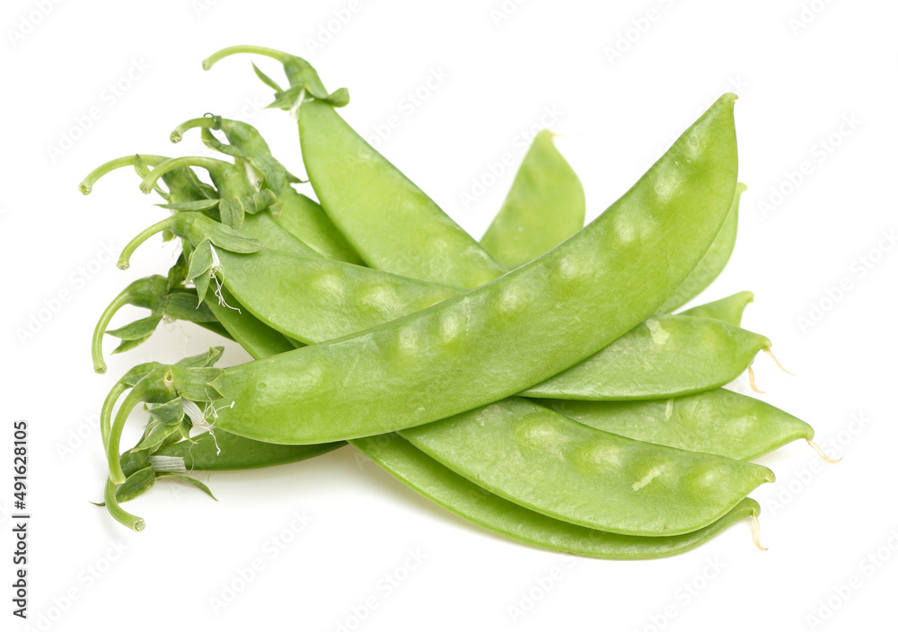 Snow peas isolated on white background Snow peas isolated on white background