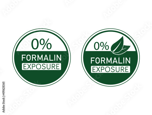 0% Formalin exposure icon vector illustration 