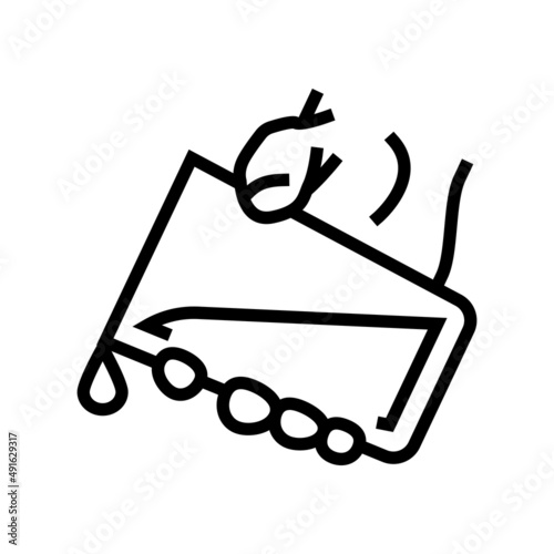 water add line icon vector. water add sign. isolated contour symbol black illustration