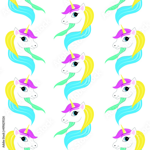 pattern with unicorn. seamless pattern for baby textile. pattern for children s room. vector illustration  eps 10.