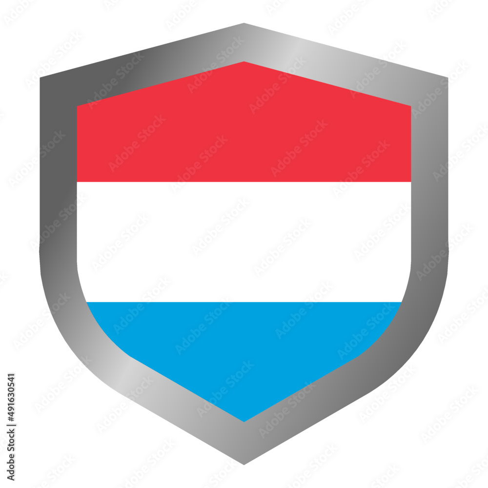 Luxembourg flag shield Luxembourg flag shield