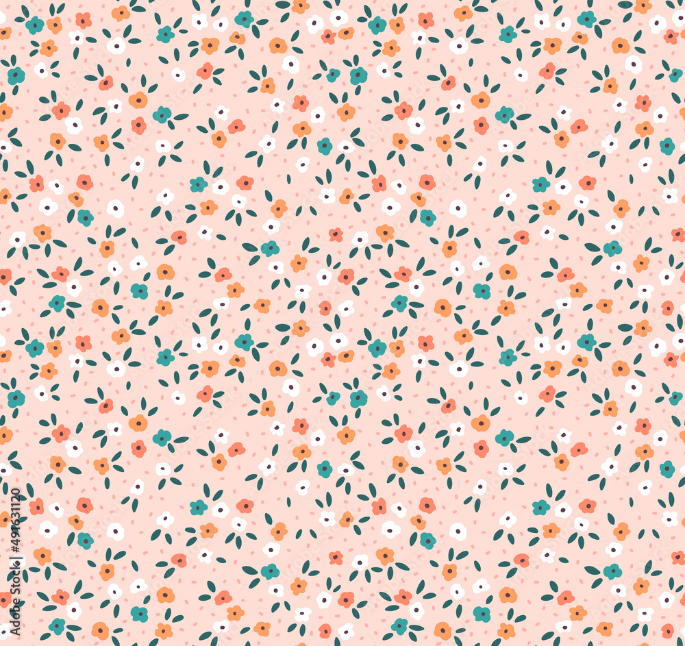 Cute floral pattern in the small flower. Seamless vector texture ...