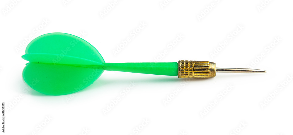 Dart Stuck on a White Background clipping path