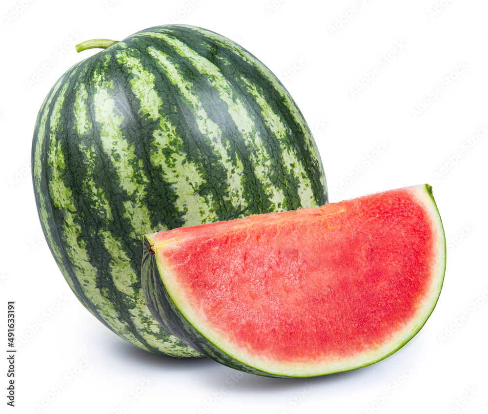 Watermelon fruit isolated on white background Watermelon fruit isolated on white background