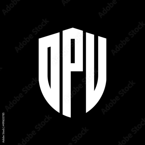 DPU letter logo design. DPU modern letter logo with black background. DPU creative  letter logo. simple and modern letter logo. vector logo modern alphabet font overlap style. Initial letters DPU  photo