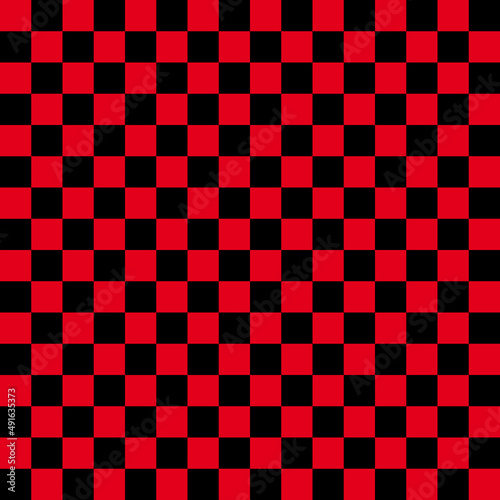 Red checkerboard pattern. Chess flag for winning motorsports. Vector illustration.