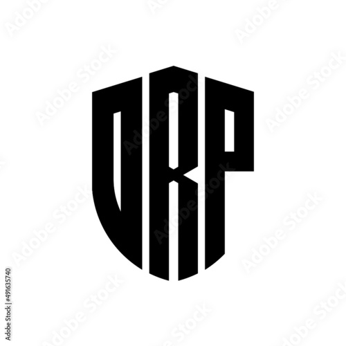 DRP letter logo design. DRP modern letter logo with black background. DRP creative  letter logo. simple and modern letter logo. vector logo modern alphabet font overlap style. Initial letters DRP  photo