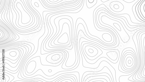 Topographic map background. Line topography map contour background, geographic grid. Abstract vector illustration.
