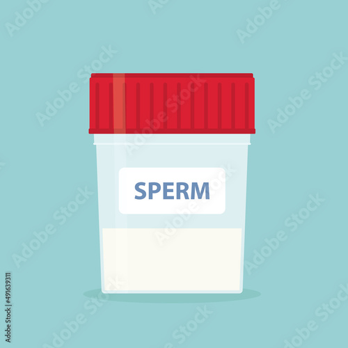 medical sperm sample- vector illustration