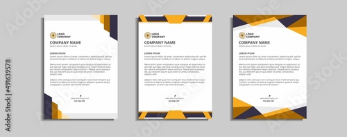 modern corporate letterhead template design 